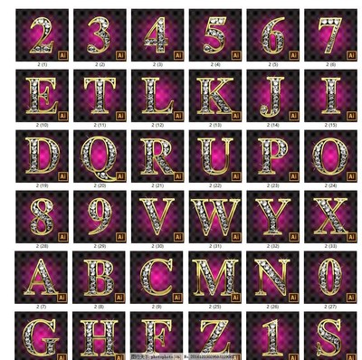 星光璀璨，数字添彩 镶钻钻石字体在广告设计中的高端应用